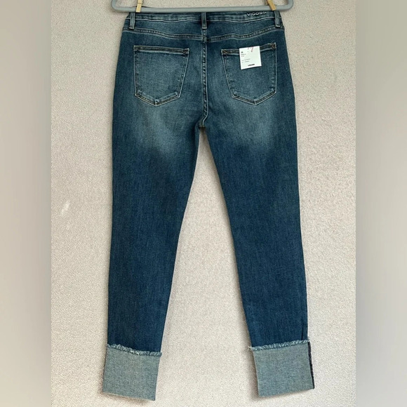 Vigoss Marley Straight Leg Mid-Rise Jeans-Blur Distressed Denim-Women’s 28-NEW - Picture 11 of 14